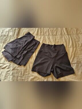 Aerie Offline Black Crossover 3" Bike Shorts X 4. Size M
